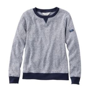 LL Bean Fleece Crewneck Sweatshirt  M medium Navy Blue